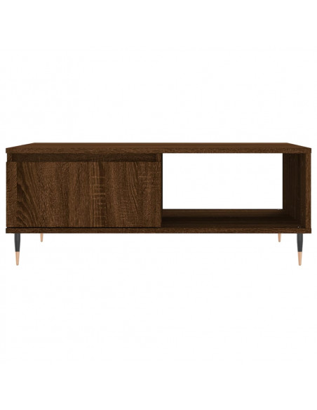 Tavolino da Salotto Rovere Marrone 90x60x35cm Legno Multistrato