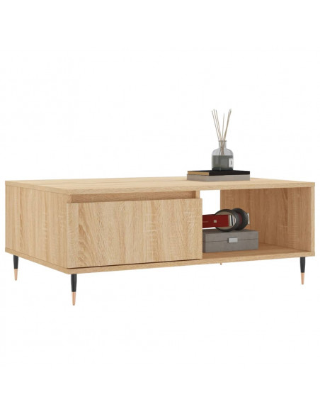 Tavolino da Salotto Rovere Sonoma 90x60x35 cm Legno Multistrato