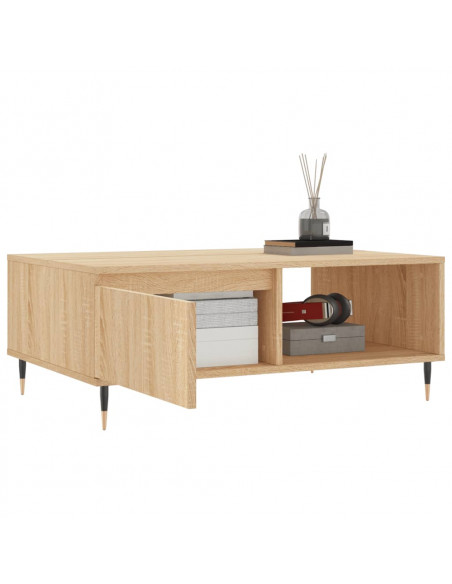 Tavolino da Salotto Rovere Sonoma 90x60x35 cm Legno Multistrato