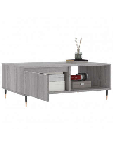 Tavolino da Salotto Grigio Sonoma 90x60x35 cm Legno Multistrato