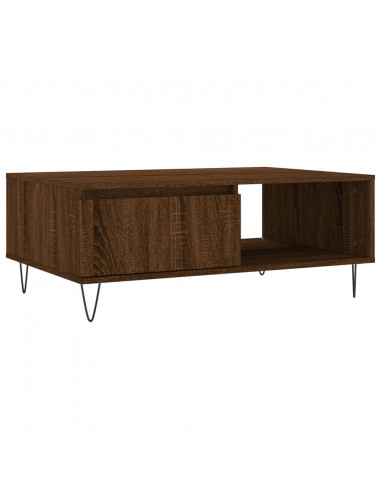 Tavolino da Salotto Rovere Marrone 90x60x35cm Legno Multistrato