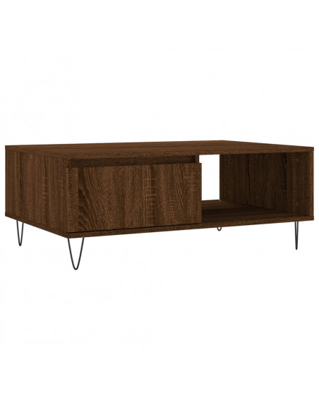 Tavolino da Salotto Rovere Marrone 90x60x35cm Legno Multistrato