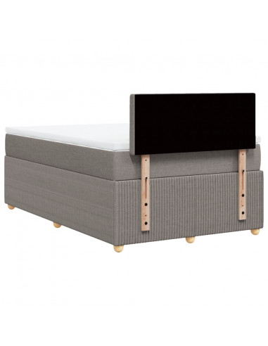 Giroletto a Molle con Materasso Tortora 120x190 cm in Tessuto