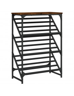 Scarpiera Rovere Fumo 60x30x85 cm in Legno Multistrato 2