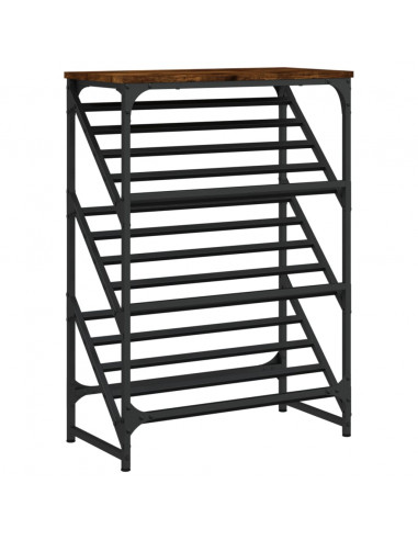 Scarpiera Rovere Fumo 60x30x85 cm in Legno Multistrato