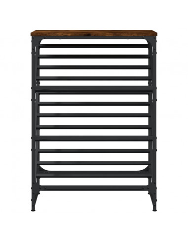 Scarpiera Rovere Fumo 60x30x85 cm in Legno Multistrato