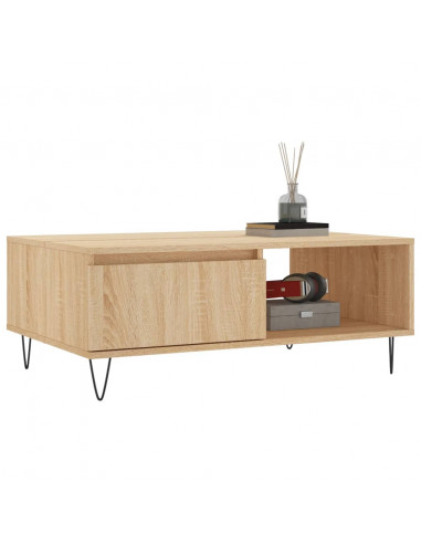 Tavolino da Salotto Rovere Sonoma 90x60x35 cm Legno Multistrato