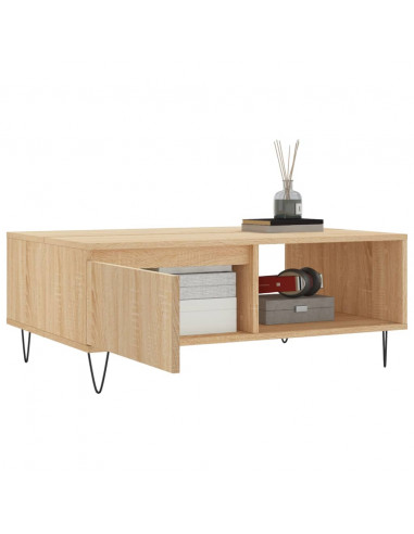 Tavolino da Salotto Rovere Sonoma 90x60x35 cm Legno Multistrato