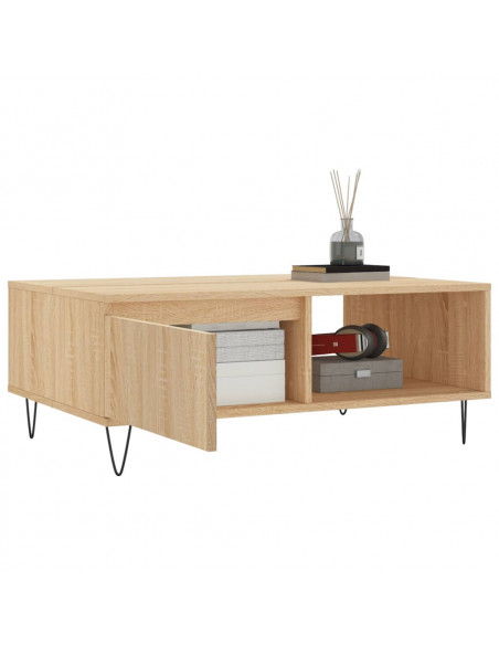 Tavolino da Salotto Rovere Sonoma 90x60x35 cm Legno Multistrato