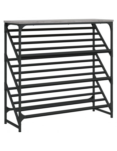 Scarpiera Grigio Sonoma 90x30x85 cm in Legno Multistrato