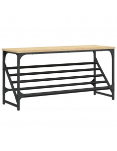 Scarpiera Rovere Sonoma 90x30x45 cm in Legno Multistrato 2