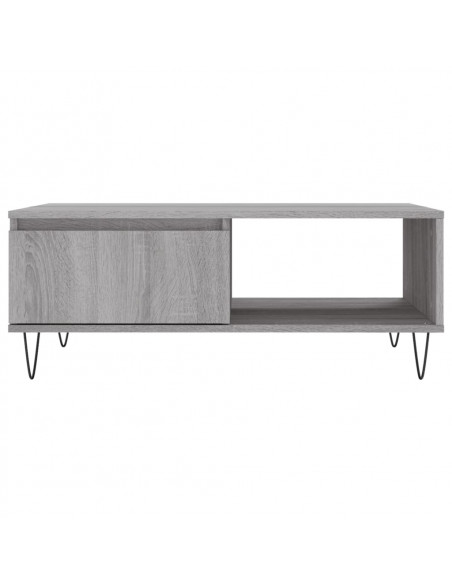 Tavolino da Salotto Grigio Sonoma 90x60x35 cm Legno Multistrato
