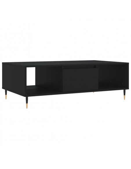 Tavolino da Salotto Nero 104x60x35 cm in Legno Multistrato