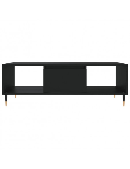 Tavolino da Salotto Nero 104x60x35 cm in Legno Multistrato