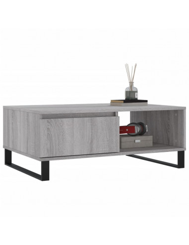 Tavolino da Salotto Grigio Sonoma 90x60x35 cm Legno Multistrato