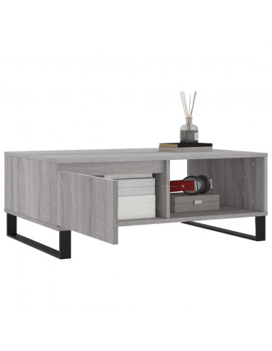 Tavolino da Salotto Grigio Sonoma 90x60x35 cm Legno Multistrato