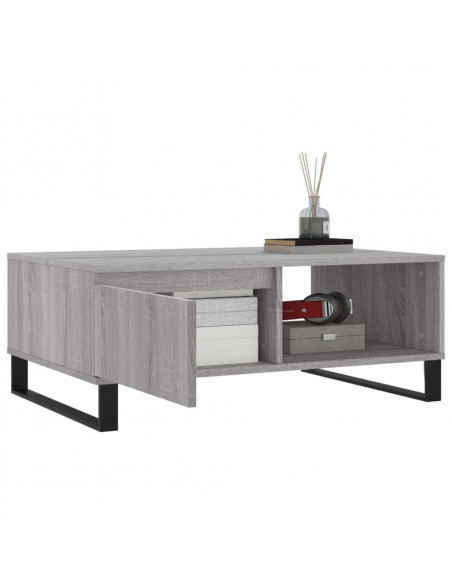 Tavolino da Salotto Grigio Sonoma 90x60x35 cm Legno Multistrato
