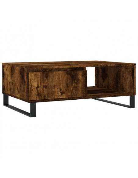 Tavolino da Salotto Rovere Fumo 90x60x35cm in Legno Multistrato