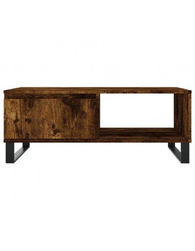 Tavolino da Salotto Rovere Fumo 90x60x35cm in Legno Multistrato