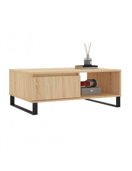 Tavolino da Salotto Rovere Sonoma 90x60x35 cm Legno Multistrato