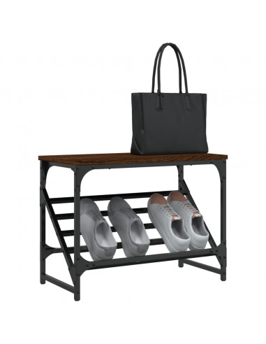 Scarpiera Rovere Marrone 60x30x45 cm in Legno Multistrato