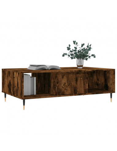 Tavolino da Salotto Rovere Fumo 104x60x35 cm Legno Multistrato