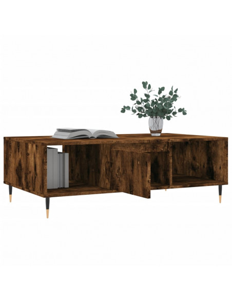 Tavolino da Salotto Rovere Fumo 104x60x35 cm Legno Multistrato