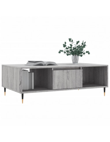 Tavolino da Salotto Grigio Sonoma 104x60x35cm Legno Multistrato