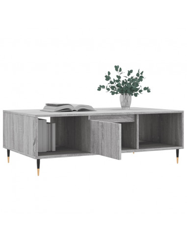 Tavolino da Salotto Grigio Sonoma 104x60x35cm Legno Multistrato