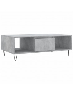 Tavolino Salotto Grigio Cemento 104x60x35 cm Legno Multistrato 2