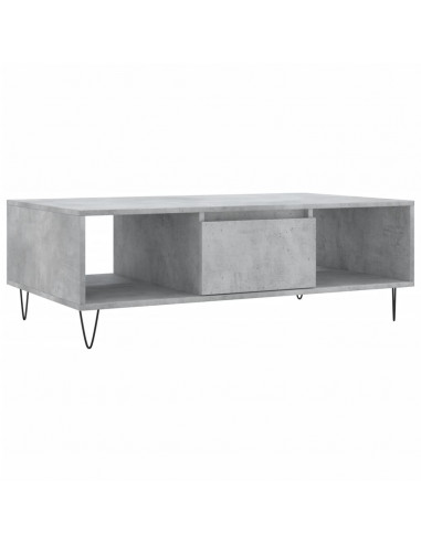 Tavolino Salotto Grigio Cemento 104x60x35 cm Legno Multistrato