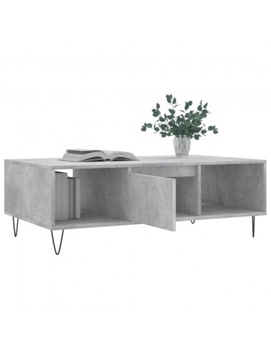 Tavolino Salotto Grigio Cemento 104x60x35 cm Legno Multistrato