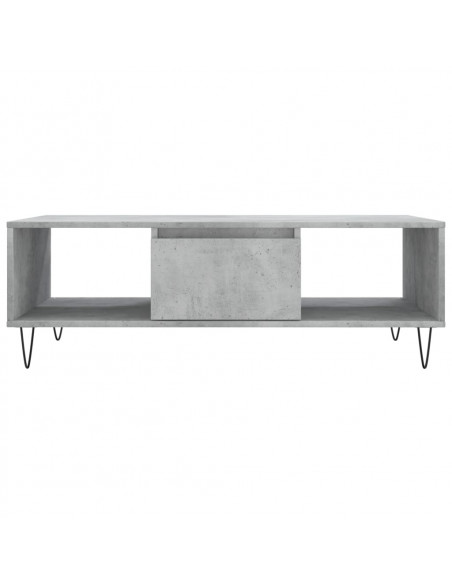 Tavolino Salotto Grigio Cemento 104x60x35 cm Legno Multistrato