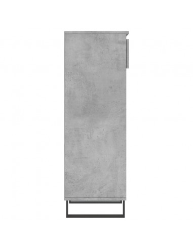Scarpiera Grigio Cemento 40x36x105 cm in Legno Multistrato