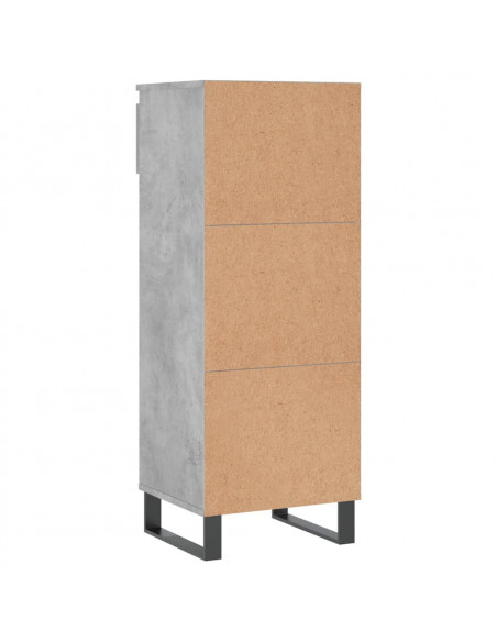 Scarpiera Grigio Cemento 40x36x105 cm in Legno Multistrato