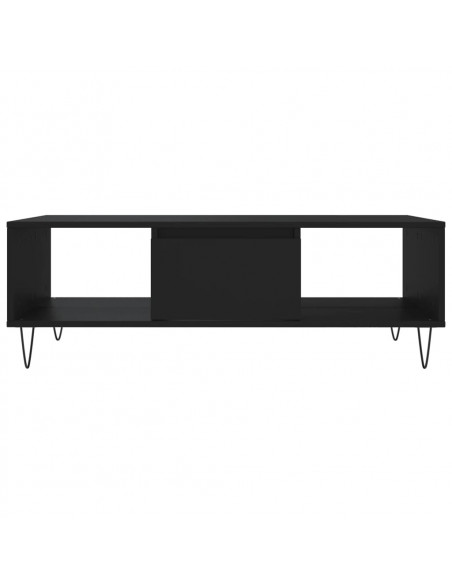 Tavolino da Salotto Nero 104x60x35 cm in Legno Multistrato