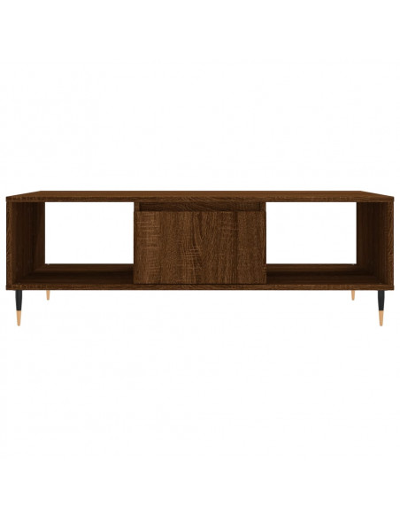 Tavolino Salotto Rovere Marrone 104x60x35 cm Legno Multistrato