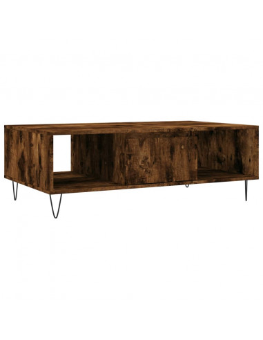 Tavolino da Salotto Rovere Fumo 104x60x35 cm Legno Multistrato