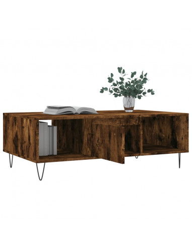 Tavolino da Salotto Rovere Fumo 104x60x35 cm Legno Multistrato