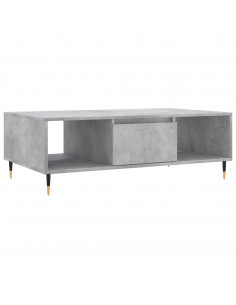 Tavolino Salotto Grigio Cemento 104x60x35 cm Legno Multistrato 2