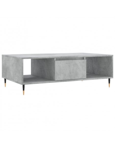 Tavolino Salotto Grigio Cemento 104x60x35 cm Legno Multistrato