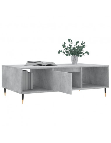 Tavolino Salotto Grigio Cemento 104x60x35 cm Legno Multistrato