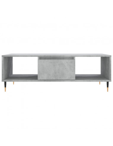 Tavolino Salotto Grigio Cemento 104x60x35 cm Legno Multistrato