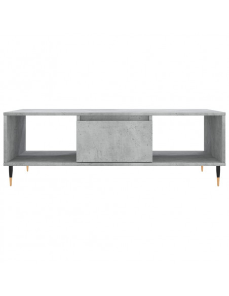 Tavolino Salotto Grigio Cemento 104x60x35 cm Legno Multistrato