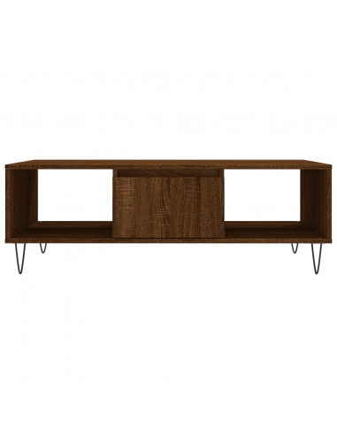 Tavolino Salotto Rovere Marrone 104x60x35 cm Legno Multistrato