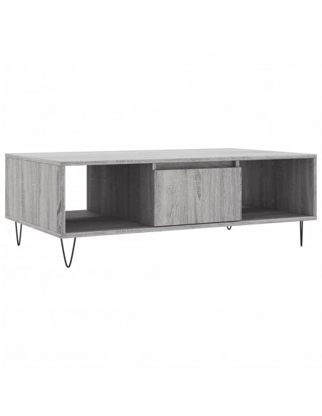 Tavolino da Salotto Grigio Sonoma 104x60x35cm Legno Multistrato