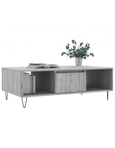 Tavolino da Salotto Grigio Sonoma 104x60x35cm Legno Multistrato