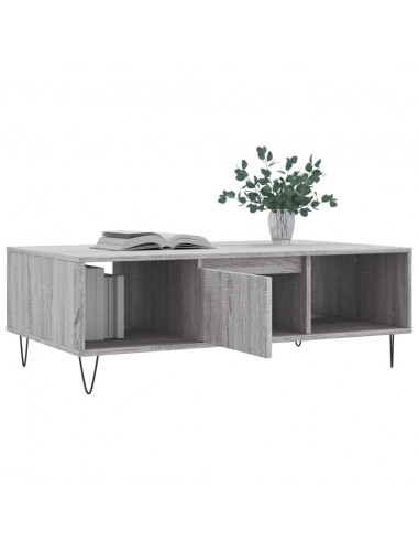 Tavolino da Salotto Grigio Sonoma 104x60x35cm Legno Multistrato