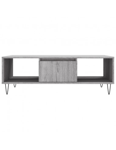 Tavolino da Salotto Grigio Sonoma 104x60x35cm Legno Multistrato