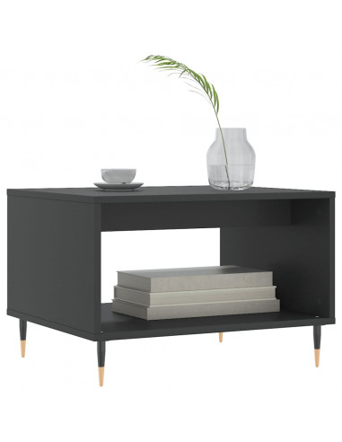 Tavolino da Salotto Nero 60x50x40 cm in Legno Multistrato